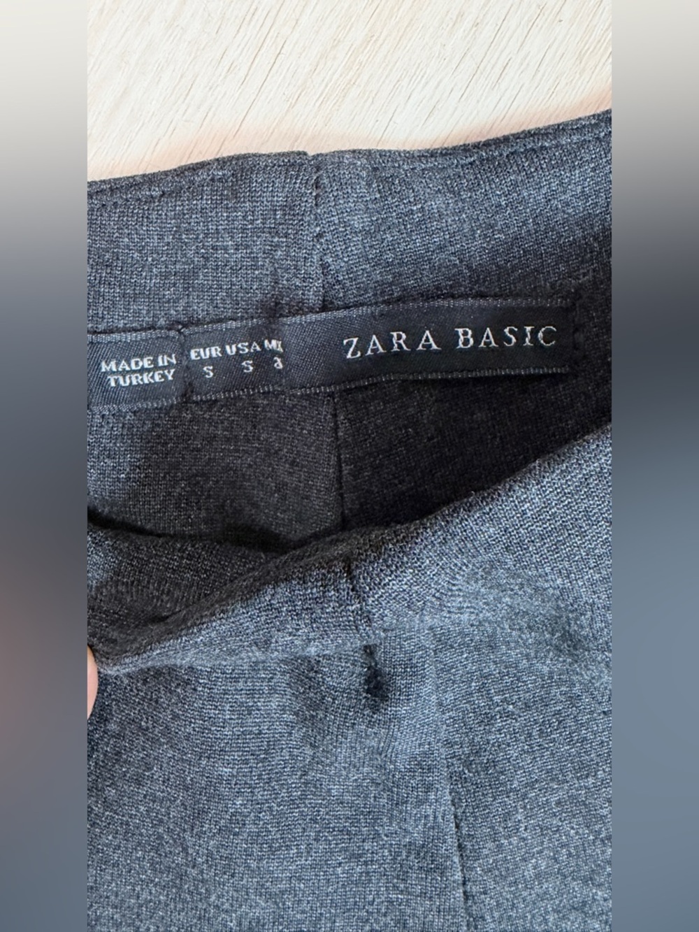 Zara Basic Dark Gray Stretch Leggings